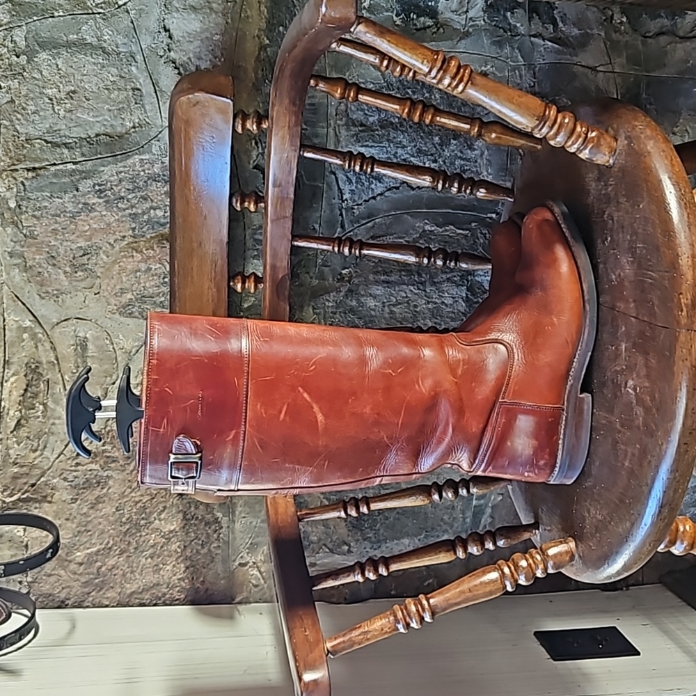 Vintage Leather Pull On Riding Boots